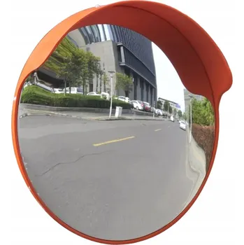 Zrcadlo Vypouklé zrcadlo silniční s krytem, průměr 45 cm, oranžové
