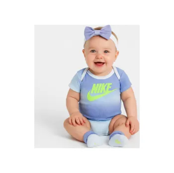 Kojenecký body Nike ombre stripe headband, bodysuit & bib 3-piece set 6-12 M