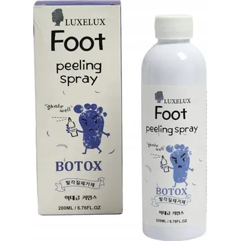 Kosmetika na nohy LUXELUX Peeling ve spreji na nohy – Exfoliační sprej s kolagenem / 200 ml