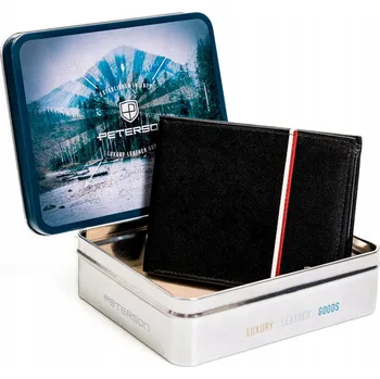 Peněženka Peterson pánská peněženka z pravé kůže černá PTN 304P-01-5668 BLA - muž