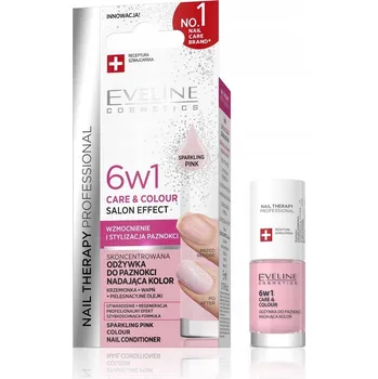 Přípravek na nehty Nail Therapy Professional Koncentrovaný vyživující lak na nehty 6v1, Sparkling Pink