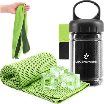 Obraz SPORTOVNÍ CHLADÍCÍ RUČNÍK PROTI HORKU 2x V LÁHVI NA BĚHÁNÍ LÉTO 80x30