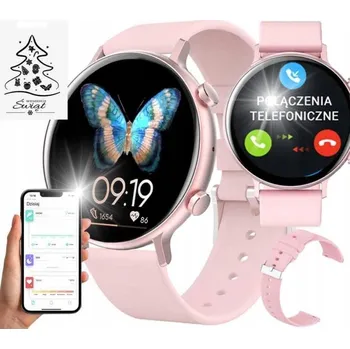 Hodinky DÁMSKÉ CHYTRÉ HODINKY RUBICON HOVORY SMS EKG PULS RŮŽOVÉ CHYTRÉ HODINKY PRO