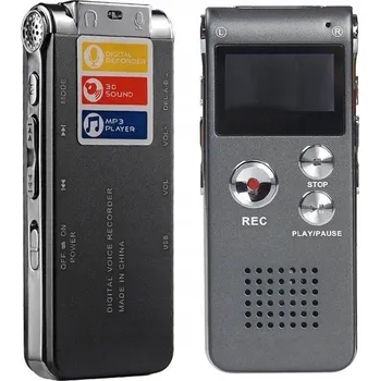 Diktafon DIGITÁLNÍ DIKTAFON PROFESIONÁLNÍ 1536 kb/s 8GB ŠPIONÁŽNÍ MP3 DETEKCE ZVUKU
