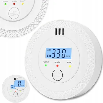Detektor CO Detektor Oxidu Uhelnatého Kouře, Oxidu Uhelnatého (CO) a Plynu s LCD Displejem