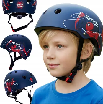Cyklistická přilba Sportovní helma oříšek na kolo, brusle, koloběžku ABS 52-56 cm Spiderman