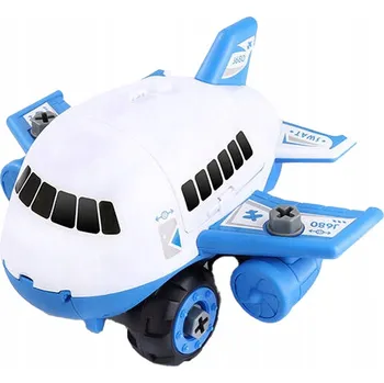 autíčko STATOR Z1157 Letadlo policie k sestavení a rozebrání + 4 autíčka