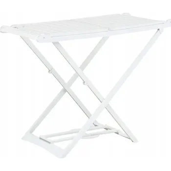 Sušák na prádlo se sklopnými křídly, bílý, 185x56x110 cm