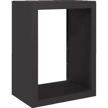 Stojan na palivové dřevo z oceli, 60x40x80 cm, černý