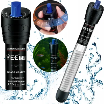 Přímotop OHŘÍVAČ S REGULACÍ TEPLOTY DO AKVÁRIA TERMOSTAT 12-34°C 100-200L 200W