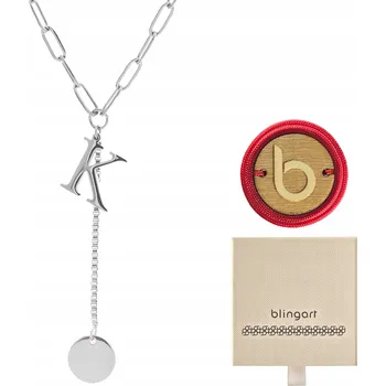 Náhrdelník Stříbrný náhrdelník celebritka PÍSMENO K + GRAVÍROVÁNÍ