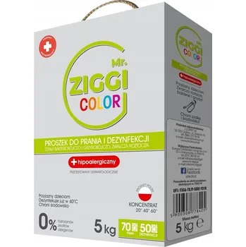 Prací prášek Prášek na barevné prádlo Mr. Ziggi 5 kg, hypoalergenní, 70 praní