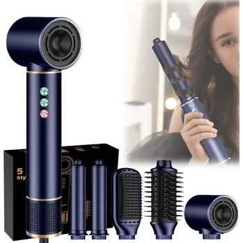 Kulma 5v1 Horkovzdušná rotační kulma a fén na vlasy s ionizací - sada 5 v 1