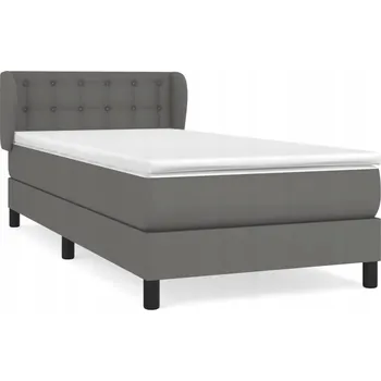 Postel Čalouněná dvoulůžková postel VidaXL 80x200 cm, bílá, šedá