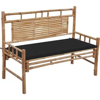 Zahradní lavice zahrada-XL Zahradní lavice s poduškou 120 cm bambus 3063883