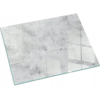 Vrták Skleněná Deska Pod Kamna Tvrzené Sklo Textura Surového Betonu 80x60 cm