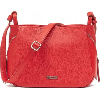 Kabelka Vezze kabelka z pravé lícové kůže červená