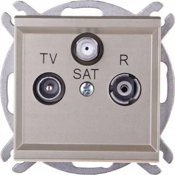 Elektrická zásuvka Anténní zásuvka nástěnná Ospel zlatá