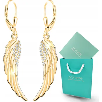 Náušnice Náušnice zlaté visací andělská křídla stříbro 925
