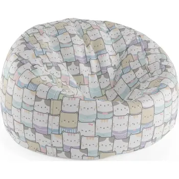 Sedací pytel Sablio Sedací vak Cocoon Kreslená koťátka - 75 x 45 x 35 cm