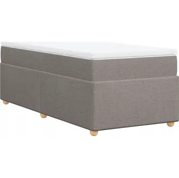 Postel Čalouněná jednolůžková postel VidaXL 100x200 cm, béžové odstíny