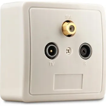 Elektrická zásuvka Anténní zásuvka nástěnná Axing bílá