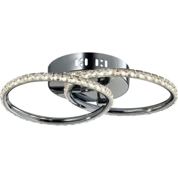 Stropní designové LED osvětlení HELLO - 28W, 3000K (teplá bílá), chromované