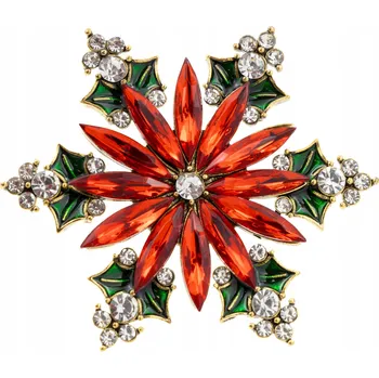 Brož Brož PINETS Červená hvězda Betléma s kubickým zirkonem