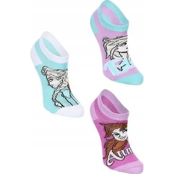 Dámské ponožky Ledové království Elsa PONOŽKY KOTNÍKOVÉ PONOŽKY , sada 3 kusů, 23/26 kusů, FN06E