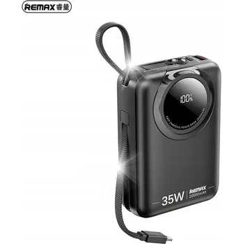 Powerbanka POWERBANKA REMAX SCUBA SERIES 20000mAh RPP-73 35W S KABELY ČERNÁ