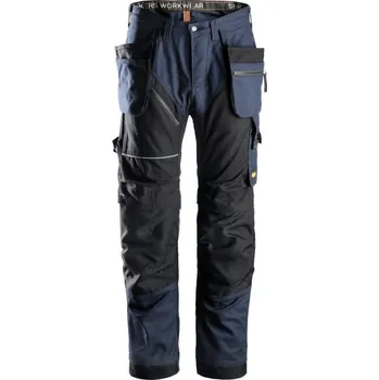 Pánské kalhoty Snickers Workwear | Kalhoty bavlněné RuffWork+ s PK tm. modré - Modrá / 58 / XL / modrá