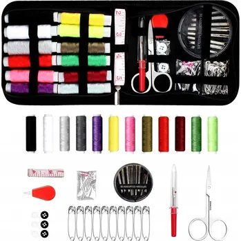 Nástroj na niť a příze Krejčovské náčiní jehly nitě Sada na šití XL nití Špendlíky nůžky