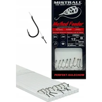 Rybářský háček Háčky na krmení, háčky na plovoucí dno, s protihrotem Mistrall METHOD FEEDER 8 ks