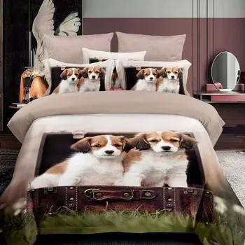 Povlečení Povlečení DOGGY FRIENDS 3-dílná souprava 140x200 cm