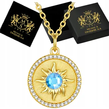 Náhrdelník Zlatý náhrdelník ze Stříbro 925 Srdce Přívěsek s ozdobou jako Dárek pro manželku