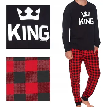Pánské pyžamo Doctor Nap pánské pyžamo 9761 KING dlouhý rukáv velikost 3XL