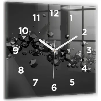 Hodiny Nástěnné hodiny Wallfluent černé 60 cm