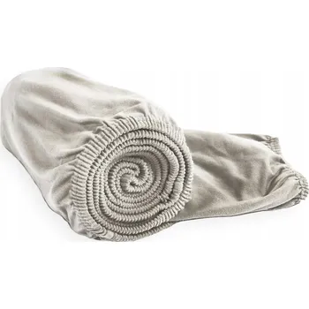 Prostěradlo Prostěradlo s gumou bavlna jersey 160x200 cm, světle šedá barva