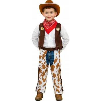 Karnevalový kostým Kostým Kovboje Šerif + Klobouk LUX Kostým vel. 120-130 cm.