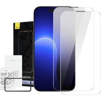 Telefonní příslušenství Baseus Crystal Tvrzené sklo odolné proti prachu 0,3 mm pro iPhone 14 Pro (2 ks)