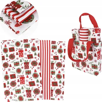 Utěrka Vánoční Sada Kuchyňských Utěrek v Tašce DÁREK K VÁNOCŮM 3 ks MORAJ