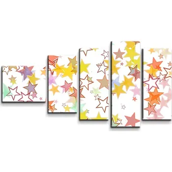 Obraz Sablio Obraz - 5-dílný Hvězdičky - 100x60 cm