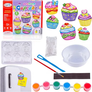 Obraz MAGNETKY VYROB SI SÁM KREATIVNÍ SADA DIY CUPCAKES NA LEDNIČKU
