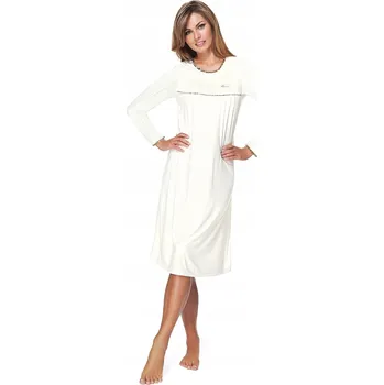 Dámská noční košile E.Femme košile noční dámská Nicole 869 dlouhý rukáv za koleno velikost 44