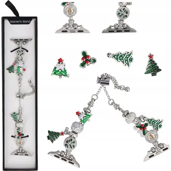 Náramek Elegantní vánoční náramek pro Apple Watch 38 40 41 mm s přívěskem GlacierX