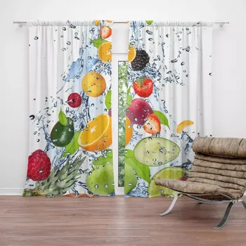 Závěs Sablio Závěs Ovoce: 2ks 140x250cm