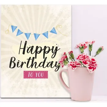 Plechová cedule Sablio Dárková cedulka Happy Birthday to you: 30x40 cm