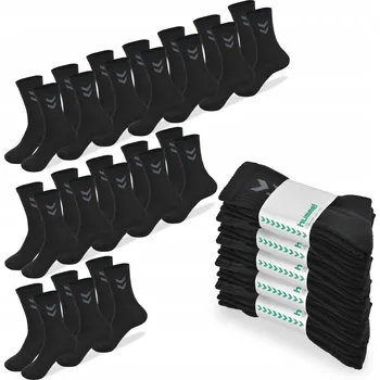 Pánské ponožky HUMMEL Pánské Ponožky 15 párů Dlouhé Černé Bavlna Velikost 41-45