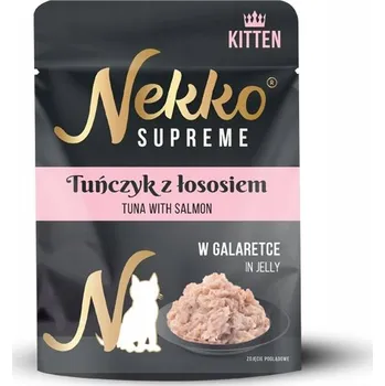 Krmivo pro kočku NEKKO SUPREME KITTEN kapsička pro koťata TUŇÁK S LOSOSEM v želé 70 g