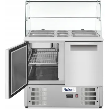 Lednice Chladicí salátový stůl s prosklenou nástavbou, gastro Hendi 236185